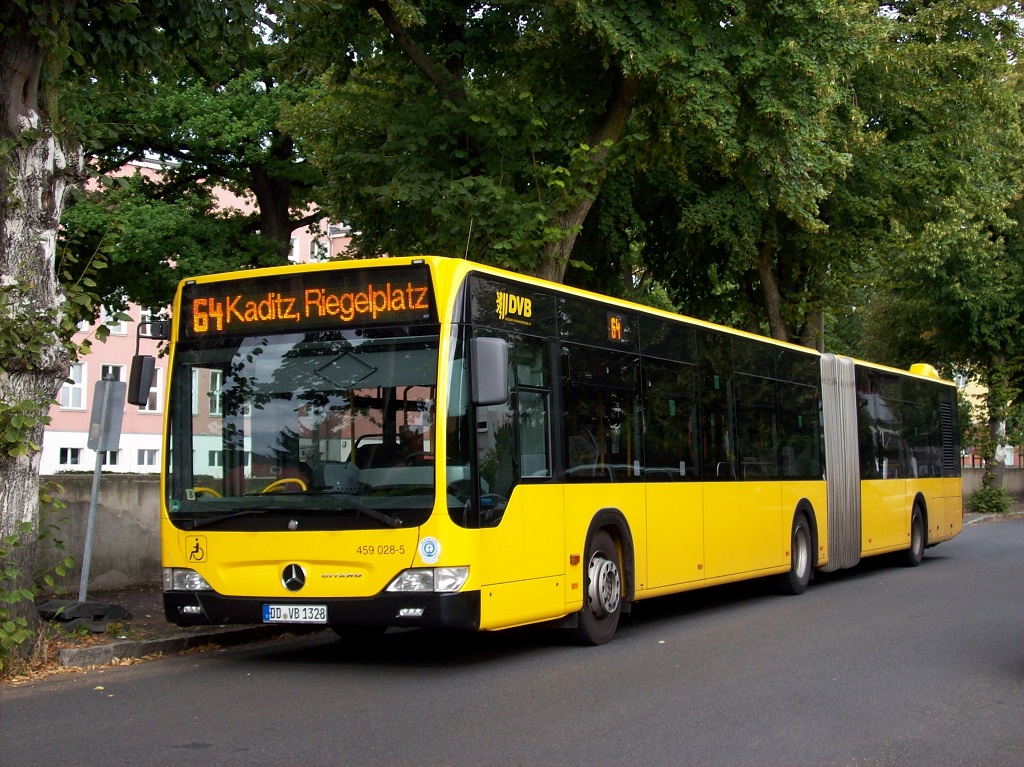 MB O 530 II G - DD VB 1328 - Wagen 459 028 - in Dresden, Reick Hülße-Gymnasium - am 12-August-2014