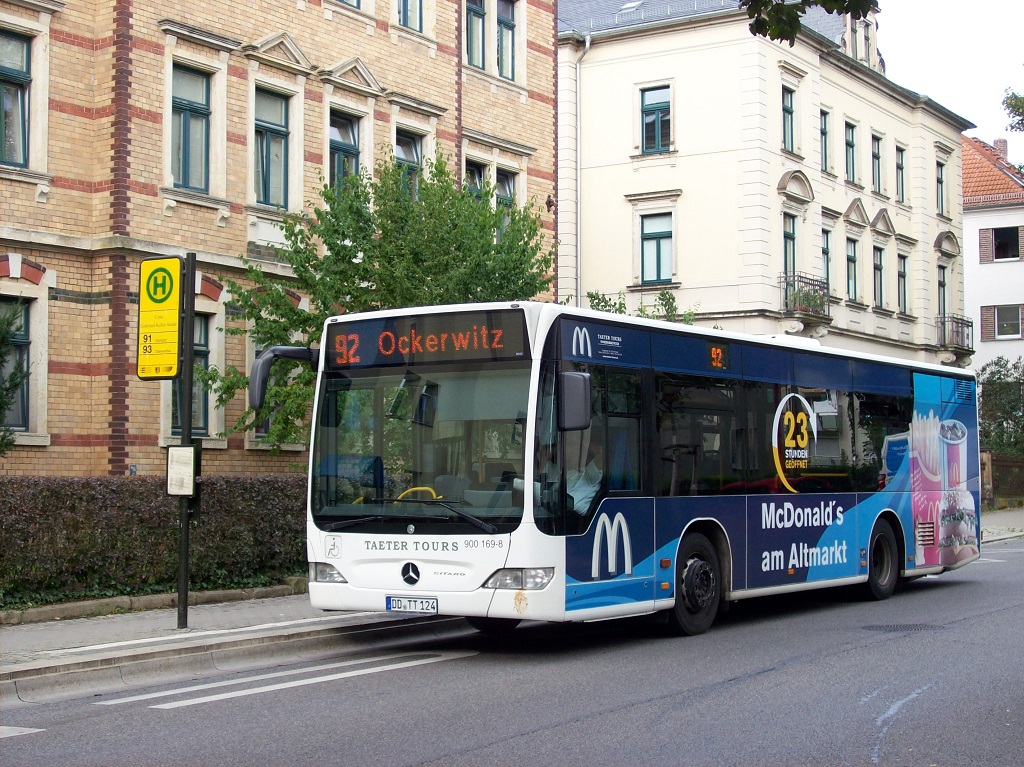 MB O 530 II K - DD TT 124 - Wagen 900 169 - in Dresden, Cotta, Gottfried-Keller-Straße - am 4-August-2014
